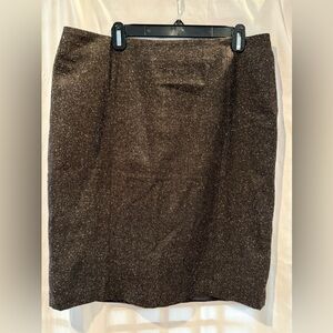 Elegant Brown Women's Pencil Skirt